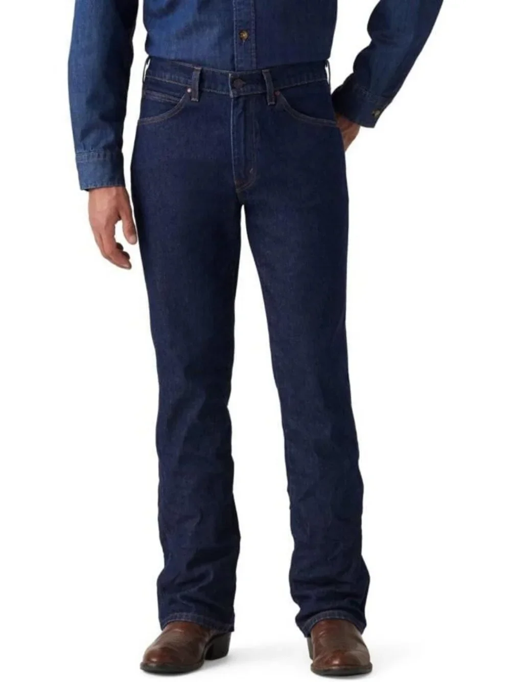 Men's Bootcut Jeans, Western Style, Comfortable Fit, Classic Denim, Casual Wear